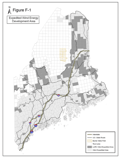 Maine's expedited wind energy development area